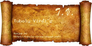 Tuboly Virág névjegykártya