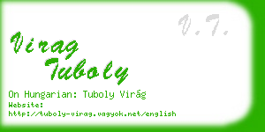 virag tuboly business card