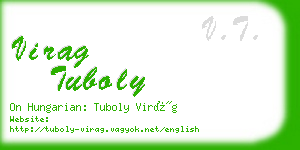 virag tuboly business card